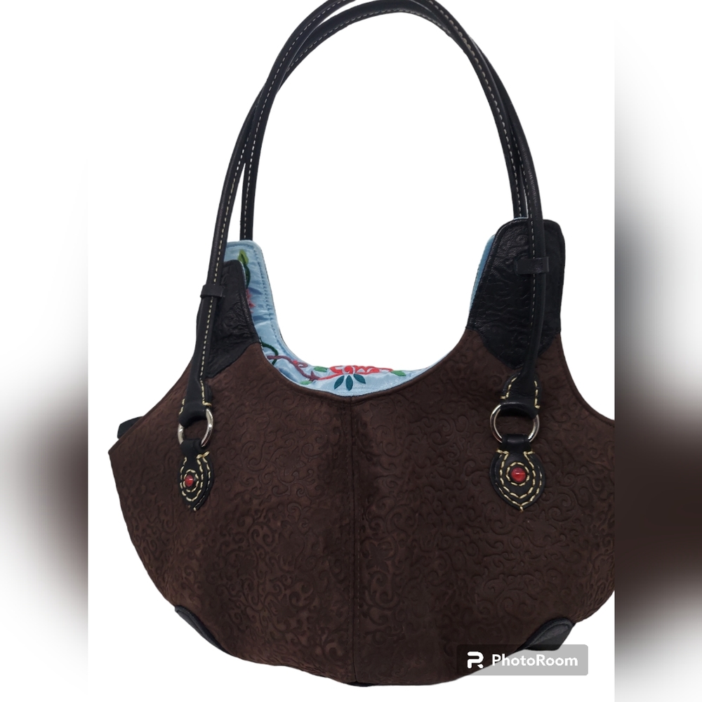 Golden Hands Brown Shoulder Bag/Purse